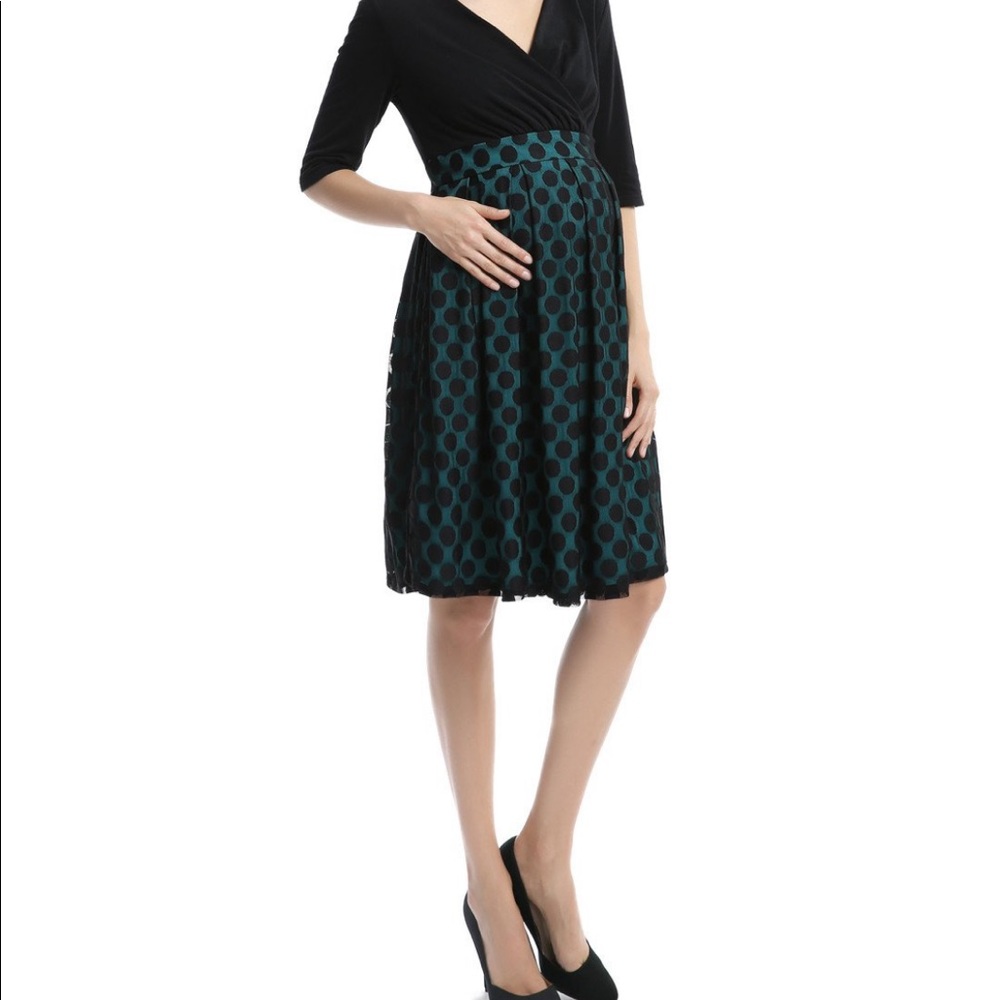 Maternity Kim and Kai Liliana Polka Dot dress